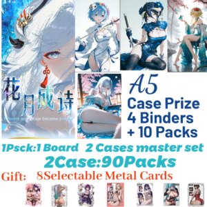 New A5 Size Flowers and Moons Become Poems Goddess Card Hobby Waifu Board Genshin Collection Doujin Booster Box Rare Card Toys