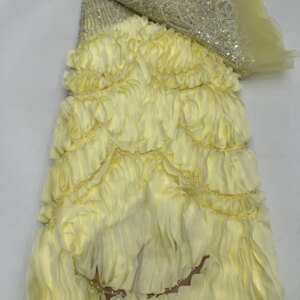 African Lace Fabric French Nigerian Sequins Lace Bridal 2025 High Quality Beads Heavy Lace Fabric for Party Women 5yards