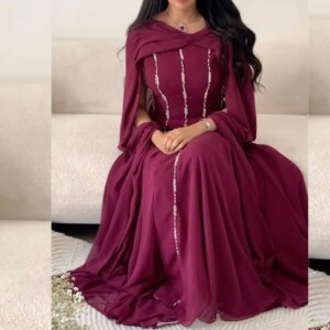 Customized Chiffon Beading Pleat Quinceanera Straight Off-the-shoulder Bespoke Occasion Gown Long Dresses