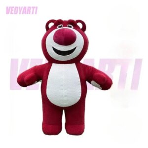 2m/2.6m Inflatable Strawberry Bear Mascot Costume Parade High Quality Birthday for Adult Halloween Party Without Battery