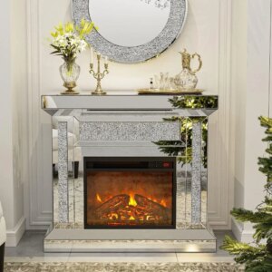 Earl Deco of contemporary cheap living room reflected electric fireplace heat