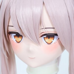 Customize Character Female/Girl Resin Kig Full Head With Lock Anime Cosplay Japanese Anime Kigurumi Mask