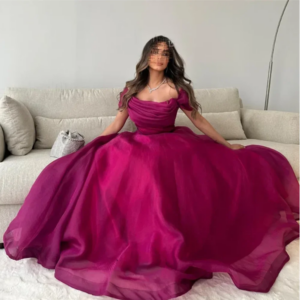 Exquisite Formal Evening Dress A-Line Floor Length Strapless Luxury Elegant Short Sleeves Banquet Prom Robes De Soirée فساتين سه