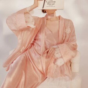 New satin embroidered lace thin coat light luxury temperament national style rayon blouse