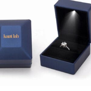 Custom Logo 100pcs LED engagement ring pendant boxes Ring Storage Box Jewelry Display Gift case Packaging Showcase Boxes