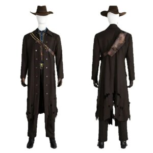 Ghoul Cosplay Costume Men Leather Coat with Accessories Full Set Halloween Carnival Party Outfits