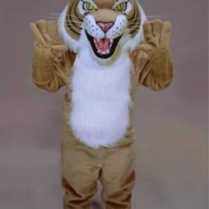 mascot Tan Bobcat wildcat big cat mascot costume fancy dress custom fancy costume cosplay carnival costume kits 610