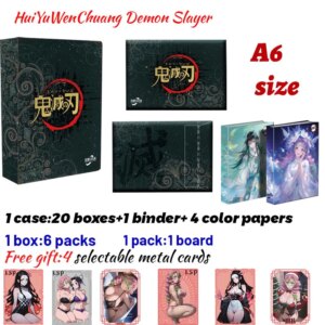 2025 Newest HuiYuWenChuang Demon Slayer A6 Borads Collection Card Shinobu Japanese Anime Trading Mitsuri Hobbies Gift