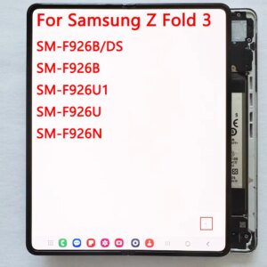 7.6″ Dynamic AMOLED For Samsung Galaxy Z Fold 3 Main Inner Screen Display F926B/DS F926B F926U LCD Screen Touch Small Dot Parts