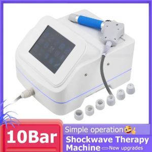 10Bar Pneumatic Shockwave Therapy Machine For Pain Relief ED Treatment Professional Shock Wave 6 Heads Body Massager