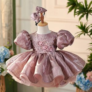 Elegant Fluffy girl dress birthday dance party gorgeous dress graduation banquet evening dress girls Wedding dresses