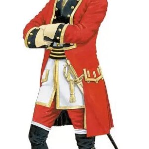Medieval Men’s 1700s Colonial Military Uniform Russian Artillery Officer Tailcoat Costume Victorian Men’s Retro Outfit Halloween