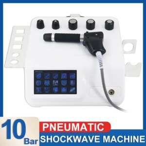 10Bar Pneumatic Shockwave Therapy Machine For ED Treatment Back Pain Relief Body Massager Professional Shock Wave 