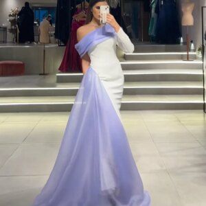 Customized Prom Chiffon Criss-Cross Clubbing Asymmetrical One-shoulder Bespoke Occasion Gown Long Dresses