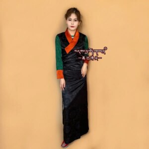 Tibet Tibetan Clothing Two-Piece Fashion New Costumes Long Dress Temperament Lhasa Versatile Ethnic