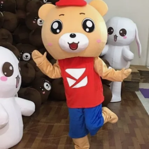 New Adult Hot Sale Foam Cute Bear Cartoon Mascot Costume Plush Christmas Fancy Dress Halloween Mascot Costume