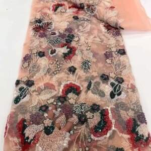 French Mesh Lace Fabric Beaded 2025 African Lace Fabrics Nigerian Groom Mesh Lace Fabric For Diy Dresses Party Wedding Sewing