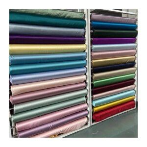 114cm width 16momme pure silk crepe satin garment fabric 100% dress hair circle eye mask multi-color