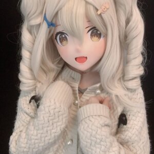 Customize Character Female/Girl Resin Kig Full Head With Lock Anime Cosplay Japanese Anime Kigurumi Mask