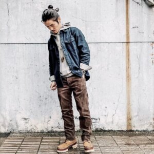 VISVIM ICT FLUXUS N.D SLUB 03 Clay-dyed corduroy trousers
