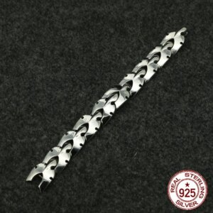 S925 sterling silver wristband Bamboo knot trendy bracelet punk style personalized creative accessory