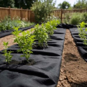 Geotextile Membrane Black Polyester Fiber 1 x 164 ft Durable