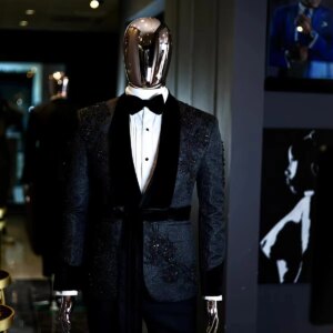 Customized Men Suits Wedding Tailor-Made Party Tuxedo 2 Pieces Slim Fit Printed Blazer Jacket Crystal Groom Prom Singer Groom