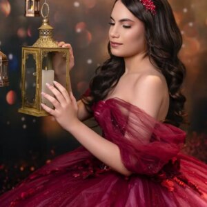 Customized Shiny Red Off Shoulder Quinceanera Dress Lace sequin applique 3D flower crystal Tull vestidos de 15 Quinceanera