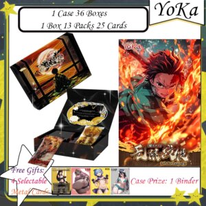YOKA Demon Slayer Collection Cards Anime Kimetsu Yaiba Tanjirou Kamado Nezuko Card Kids Gift Demon Slayer Cards