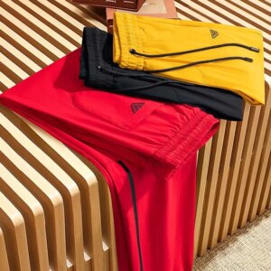 Summer fashion trends: Colorful ice silk, light and quick-drying sport pants, men’s slim-fit tight-fitting sweatpants, casual pa