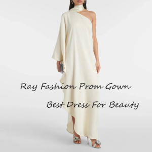 Simple Straight Prom Dress Halter Neck With One Sleeve Tiered Side Split With One Shoulder Formal Fashion Women Party Prom Gowns