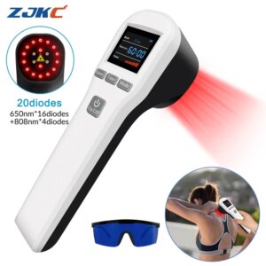 880mW Home Cold Laser Red Infrared Light Therapy Low Level Laser Treatment for Arthritis Acute And Chronic Pain 650nmx16+808nmx4