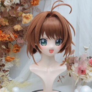 (NFD-14-)Customize Full Head With Lock Crossdress Doll Female/Girl Japanese Anime Cartoon Character Kig Cosplay Kigurumi Mask