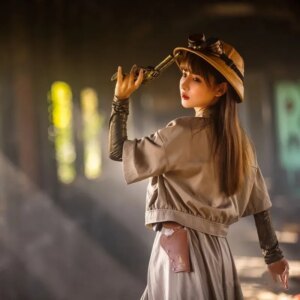Safety goggles Steam wood pith helmet sunshade hat