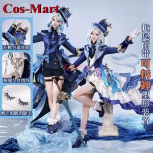 Cos-Mart Hot Game Genshin Impact Furina Cosplay Costume Elegant Gorgeous Battle Uniforms Activity Party Role Play Clothing S-XL
