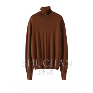 Worsted 100% Pure Cashmere Pullover Women’s Turtleneck Pure Cashmere Sweater Knitted Sueters De Mujer Pull Femme