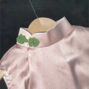High Quality |New Chinese Style Retro Chic Pink Improved Cheongsam Women Dress