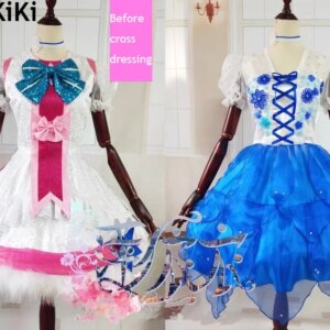 COS-KiKi Anime Lovelive! Aqours Minami Kotori Kousaka Honoka Before/After Cross Dressing Cosplay Costume Party Outfit Any Size