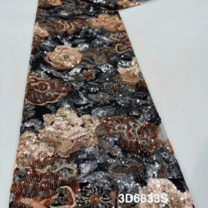 African Mesh Lace Fabric 2025 High Quality French Sequins Lace Fabric Nigerian Lace Fabric For Wedding Women Dress