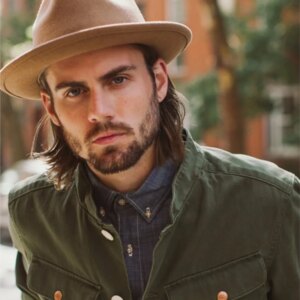 Elegant and fashionable top hat large big-headed felt rolled-up pure man