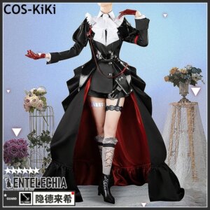 COS-KiKi Arknights Entelechia Game Suit Gorgeous Dress Uniform Cosplay Costume Halloween Carnival Party Role Play Outfit