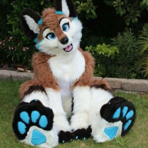 Fursuit Costume Husky Mascot Cosplay Outfit Adults Fursuit Character