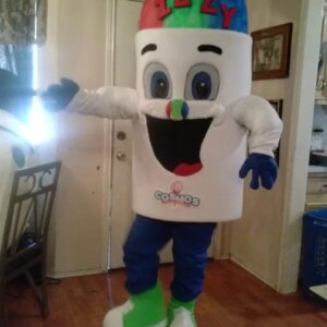 Advertising ICE CREAM Cone Snowcone Mascot Costume Adult Cartoon character icecream theme Carnival Cosply Anime Fancy Dress 1744