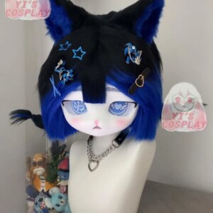 Yis cosplay Custom Furry head Kigurumi Head Cosplay Kemono Fursuit Handmade Headsets Beast Customized Fursuit Kemono Head