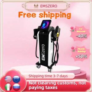 15 Tesla Ems Zero Body Sculpting Machine Ems Electromagnetic Stimulate RF Slimming Machine Fat Reduction SPA Equipment Free US