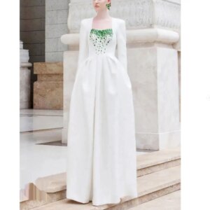 Prom Dress Full Sleeves With Floor Length Evening Dress Women Birthday Wedding Party Formal Gowns Arabia