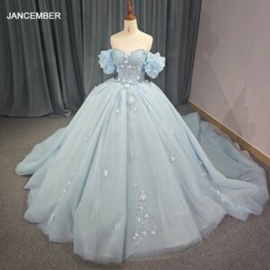 Custom Made Blue Princess Girl Quinceanera Dresses Customized Appliques Lace Up Bow Vestido De xv Anos Sweet 15 16 Party Prom