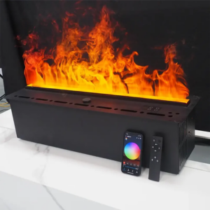 3D atomizing fireplace with custom colored steam indoor Smart steam electric remote control Silent humidifier Flame fireplace