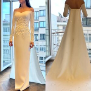 Customized S Applique Formal Evening A-line Off-the-shoulder Bespoke Occasion Gown Long Drs Saudi Arabia