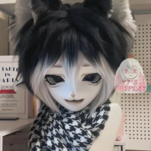 Yis cosplay Custom Furry head Kigurumi Head Cosplay Kemono Fursuit Handmade Headsets Beast Customized Fursuit Kemono Head